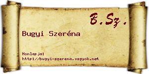 Bugyi Szeréna névjegykártya